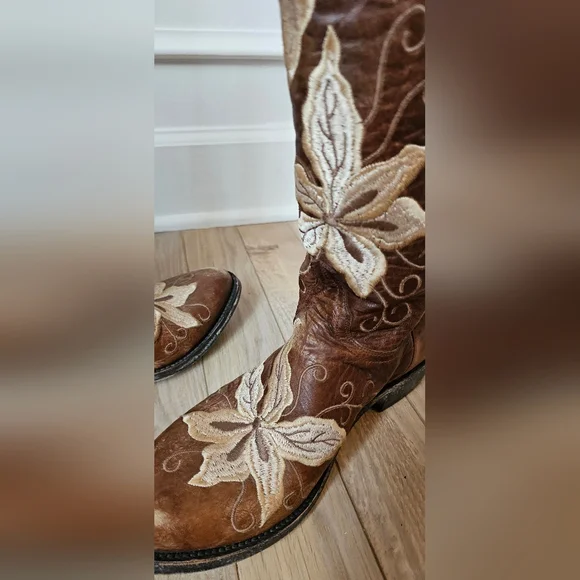 **Rare** Old Gringo Embroidered Brown Razz Boots Size 9m - Picture 12 of 16